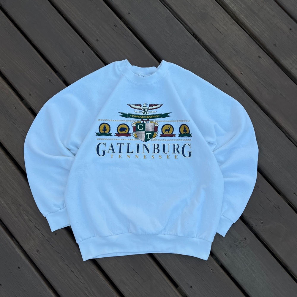 Vintage 90s Nature Gatlinburg Tennessee Crewneck Sweatshirt Made in USA